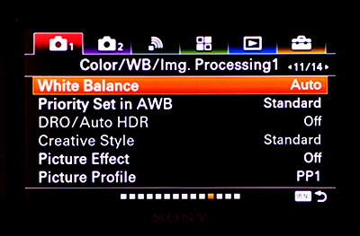 Auto White Balance setting