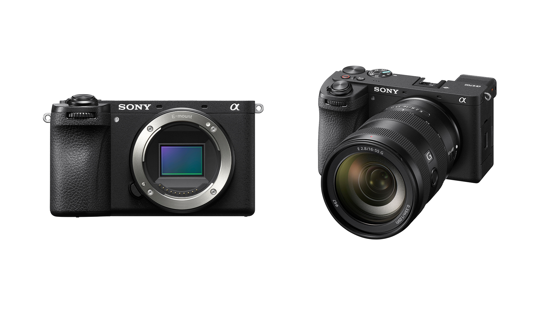 Front and side view of the new Sony Alpha 6700