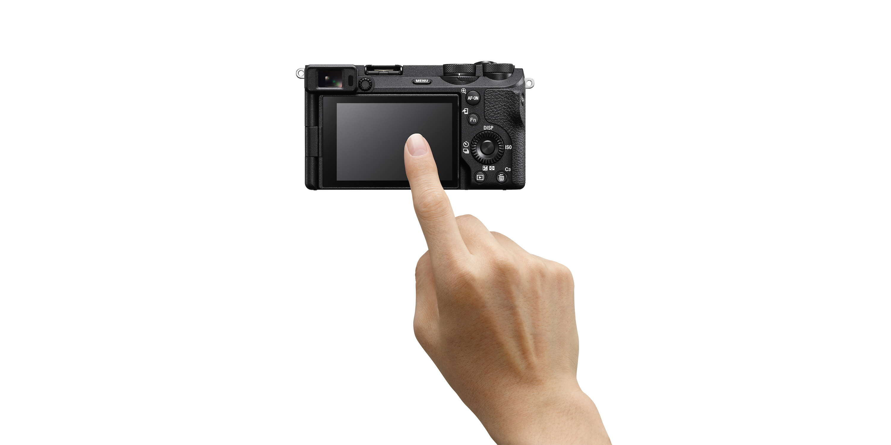 Touch-operable screen of the Sony Alpha 6700