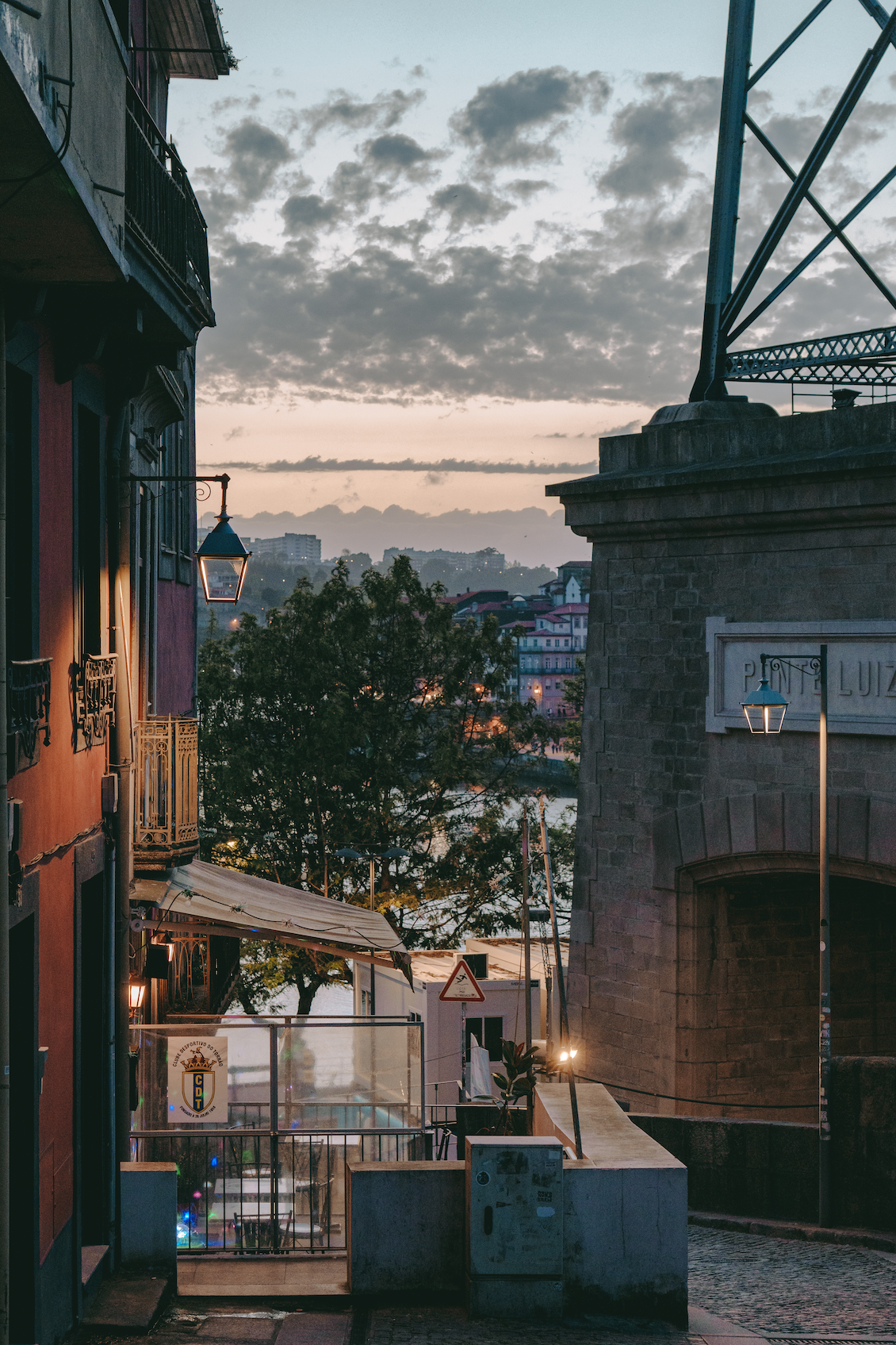 Streets of Porto at dusk